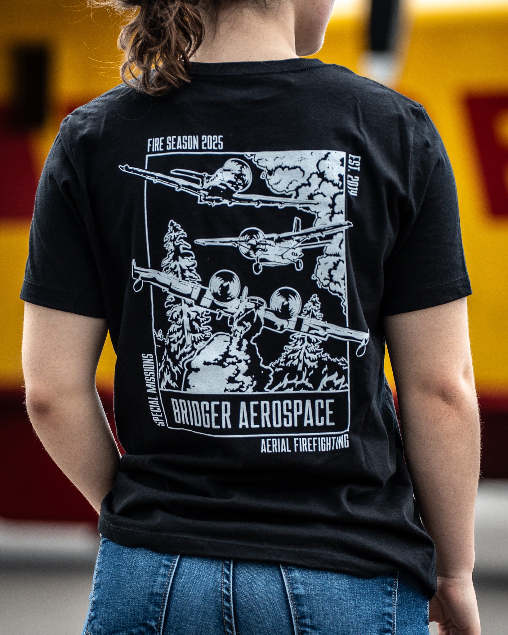 Women's Aerial Firefighting 2025 T-Shirt | Black