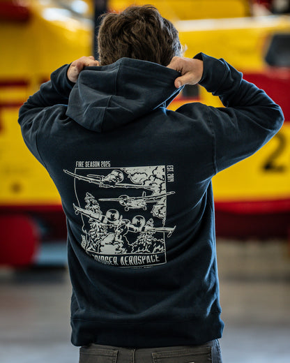 Men's Aerial Firefighting Hooded Sweatshirt | Navy