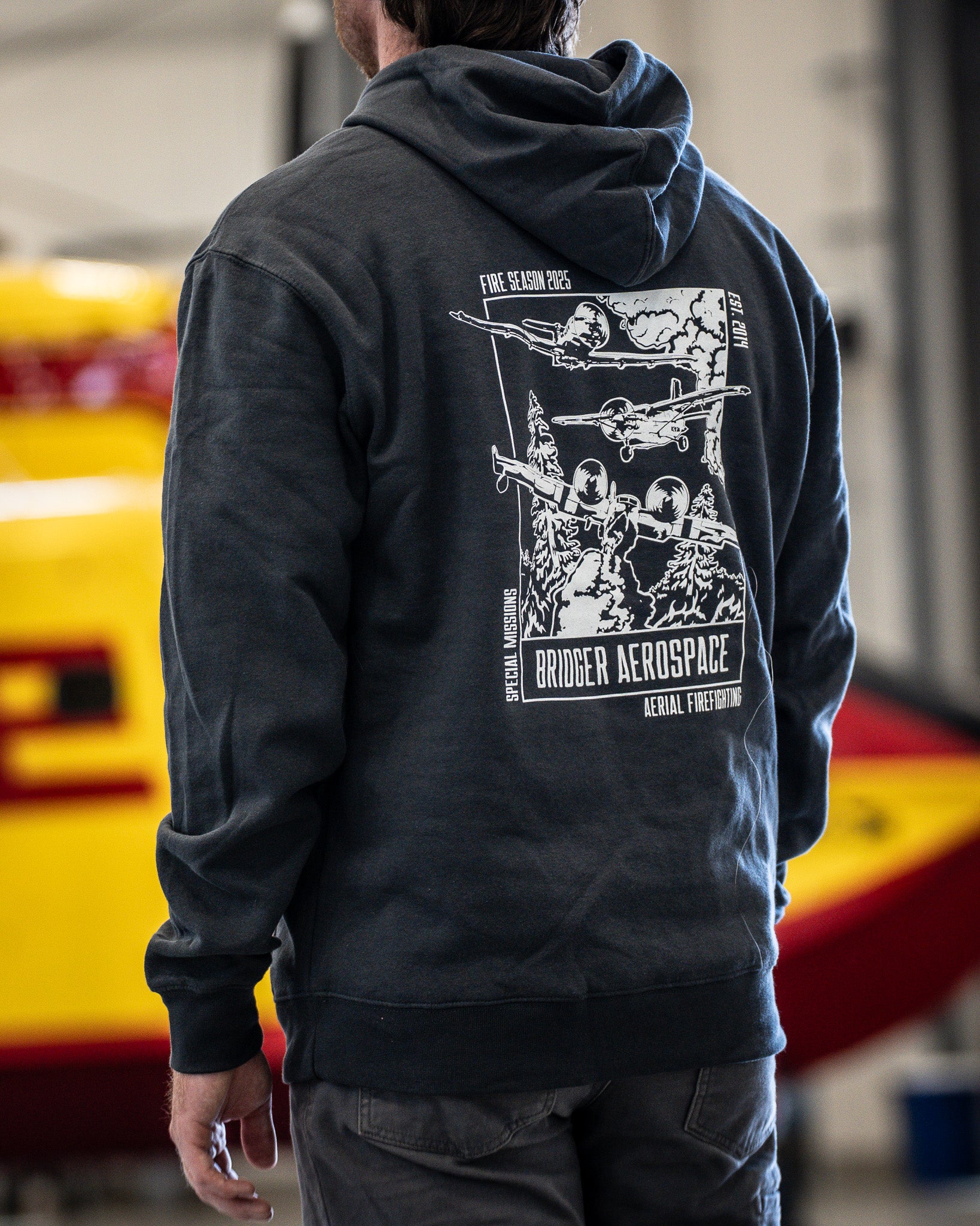 Men's Aerial Firefighting Hooded Sweatshirt | Navy
