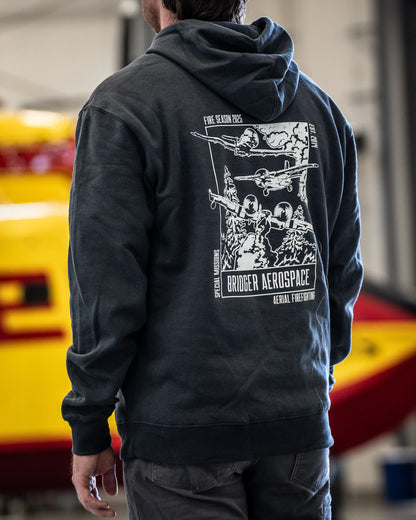 Men's Aerial Firefighting Hooded Sweatshirt | Navy