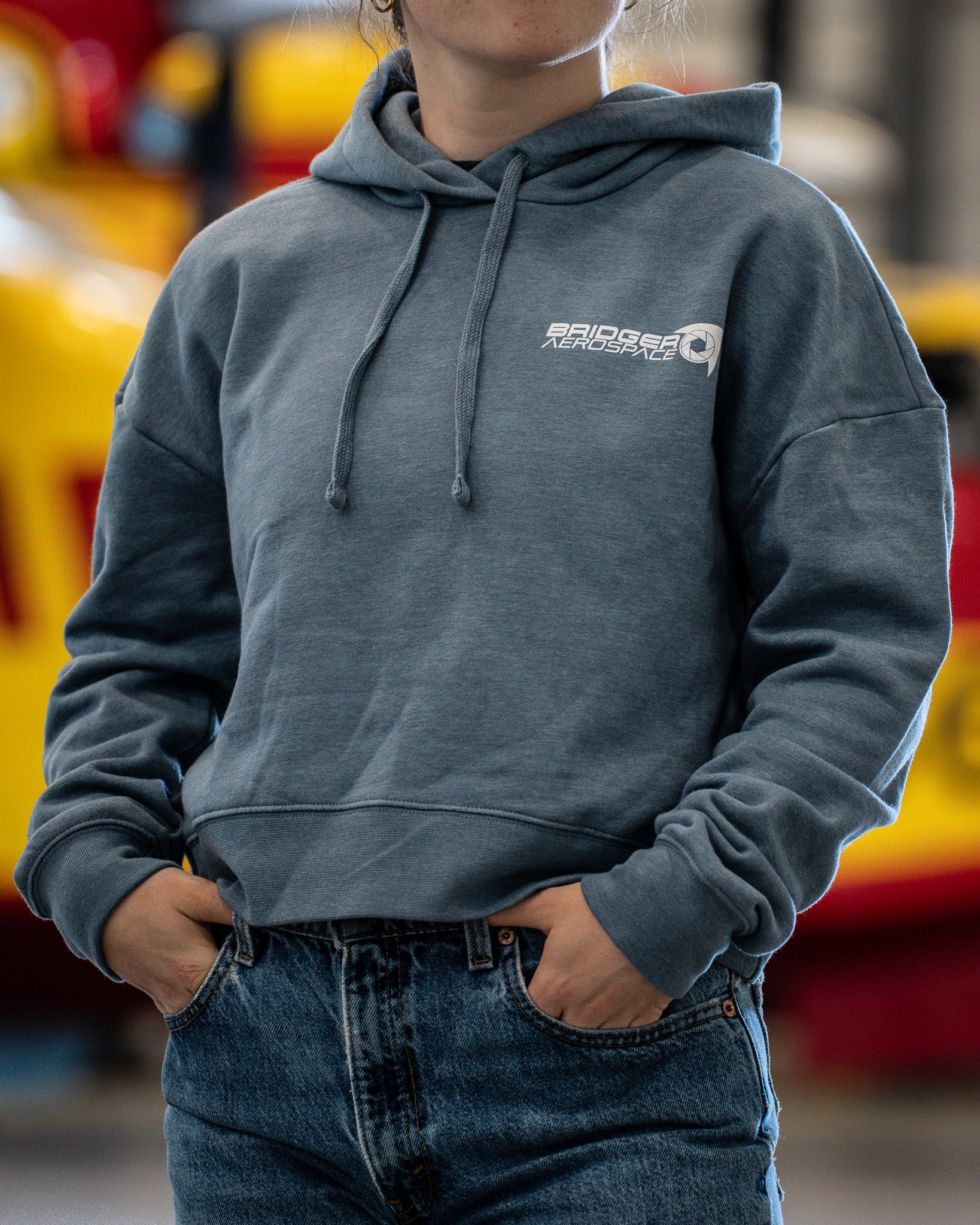 Women's Aerial Firefighting Cropped Hoodie | Ice Blue