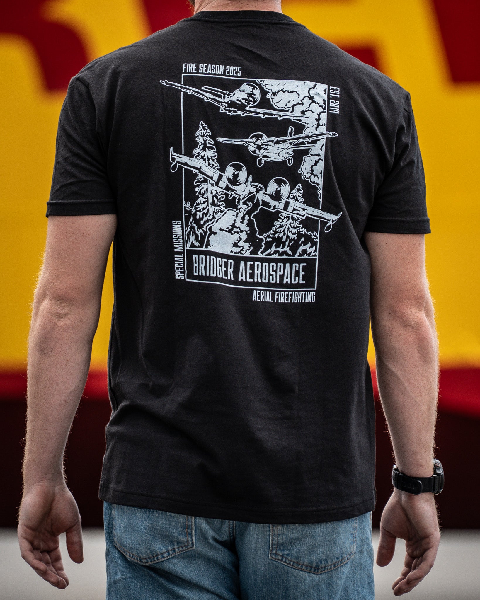 Men's Aerial Firefighting 2025 T-Shirt | Black