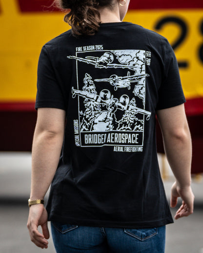 Women's Aerial Firefighting 2025 T-Shirt | Black