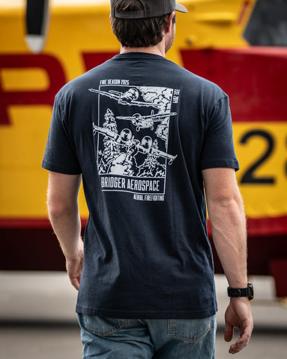 Men's Aerial Firefighting 2025 T-Shirt | Navy