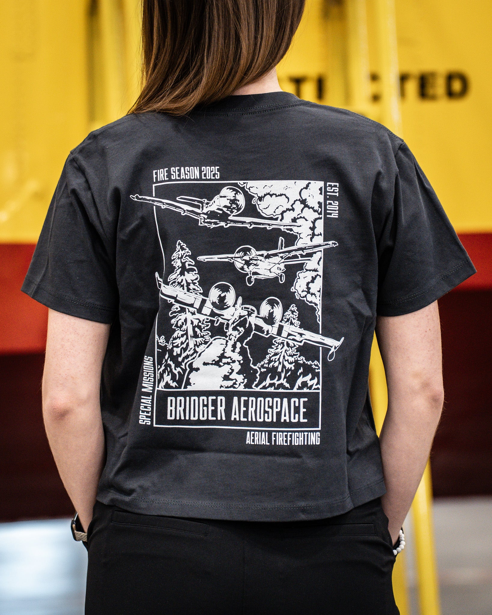 Women's Cropped Heavyweight T-Shirt | Graphite Black